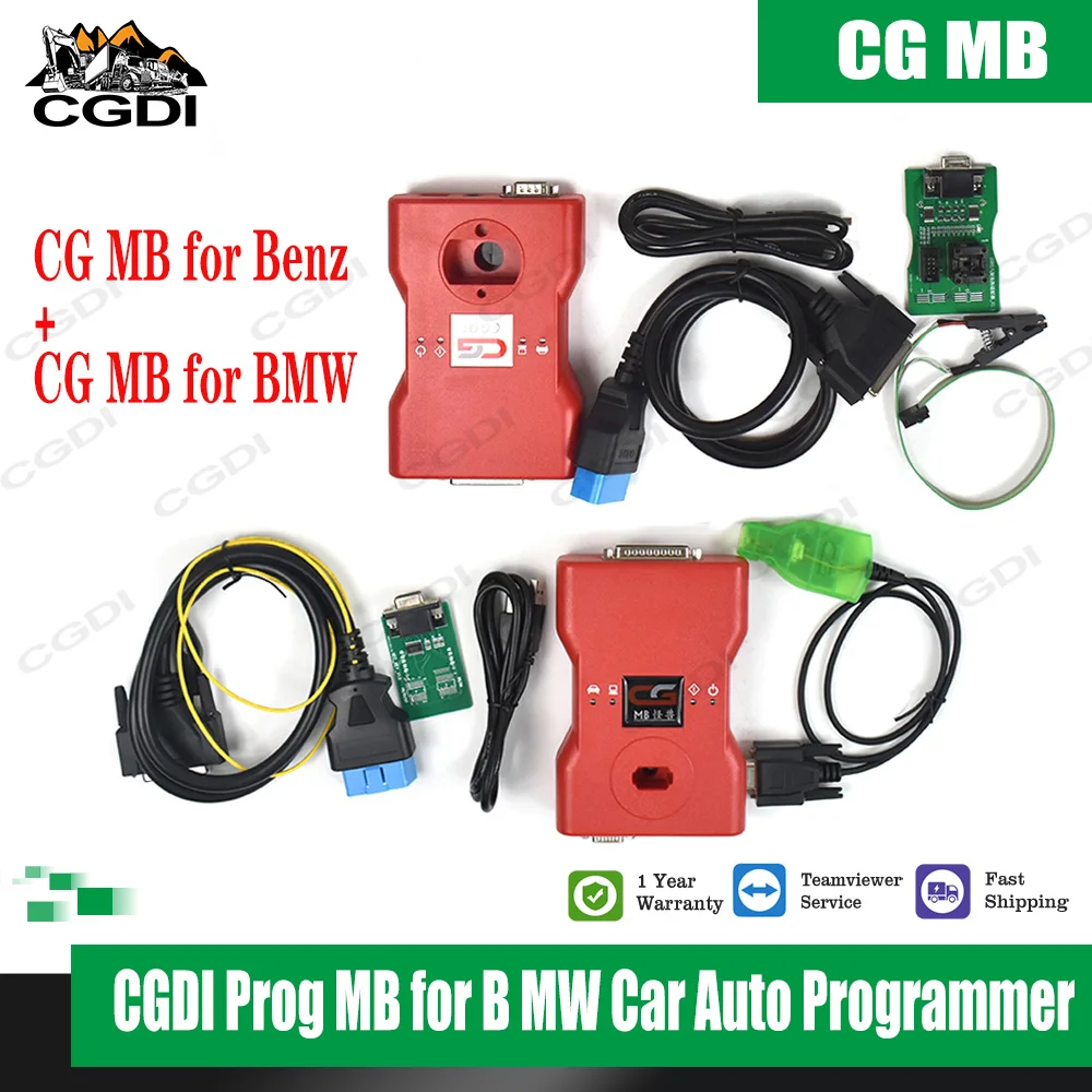 

CGDI Prog For for B-enz 2 in 1 Auto key programmer+OBDOK Multibrands PCF79XX+8 Foot chip+Gearbox plug+FEM/BDC Test Platform
