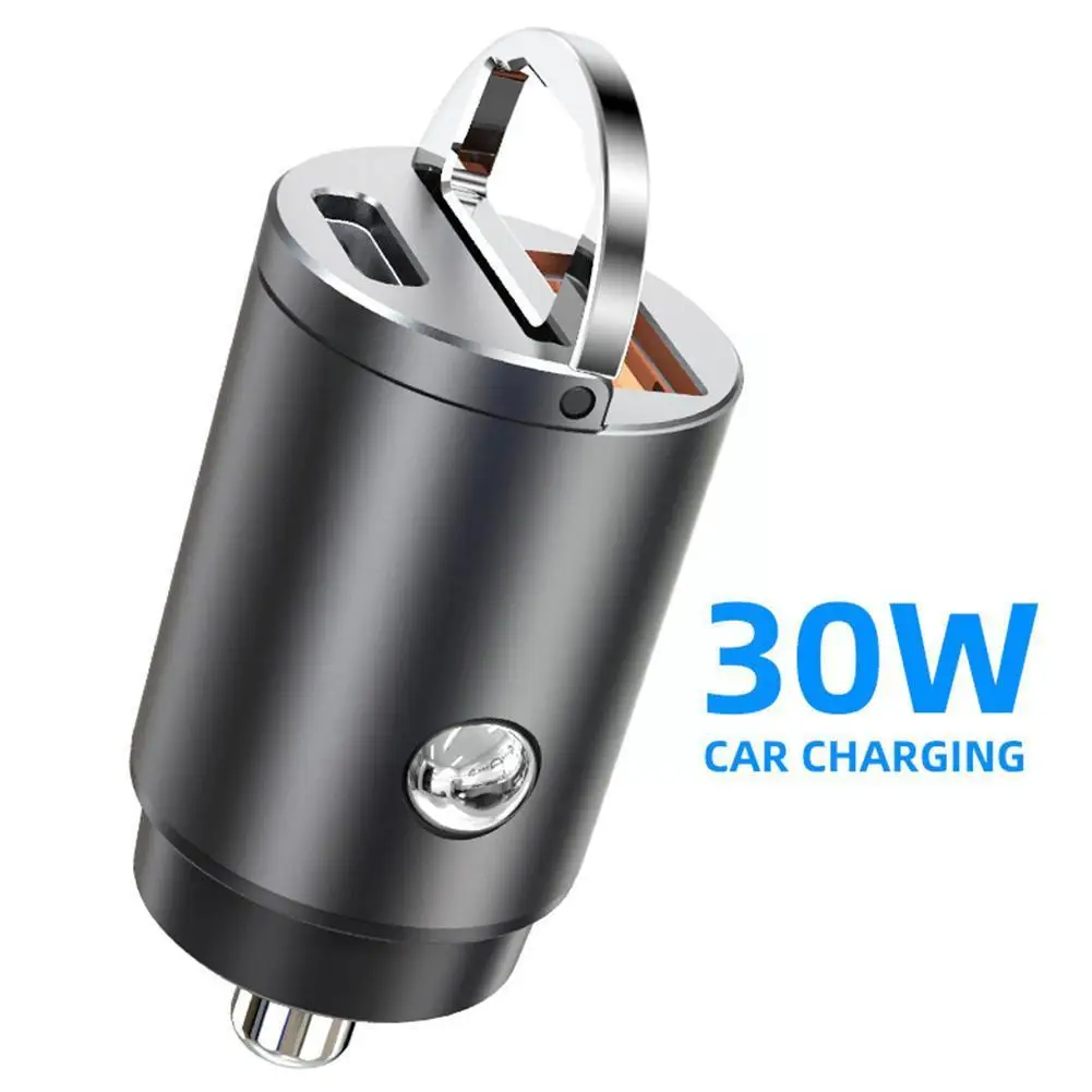 

1pcs Car Charger Fast Charging Adapter PD QC 3.0 Super Fast Charging For IPhone 14 Type C USB Car Charger For Samsung Lapto F9J6