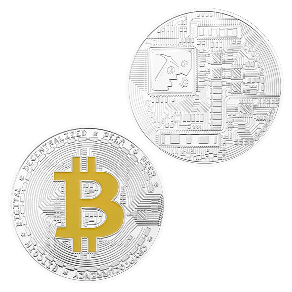 

Bitcoin Crypto Coin Collectible Non-currency Souvenirs and Gifts Physical Cryptocurrency Coina Commemorative Coin BTC