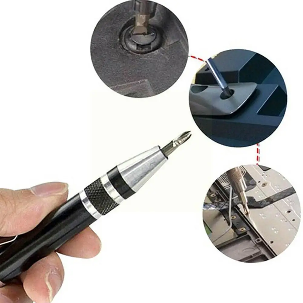 

Multi-purpose Screwdriver Set 8 In 1 Pocket Precision Repair Pen Mini Screwdriver Portable Pen Hand Tools Style Aluminium L2p8
