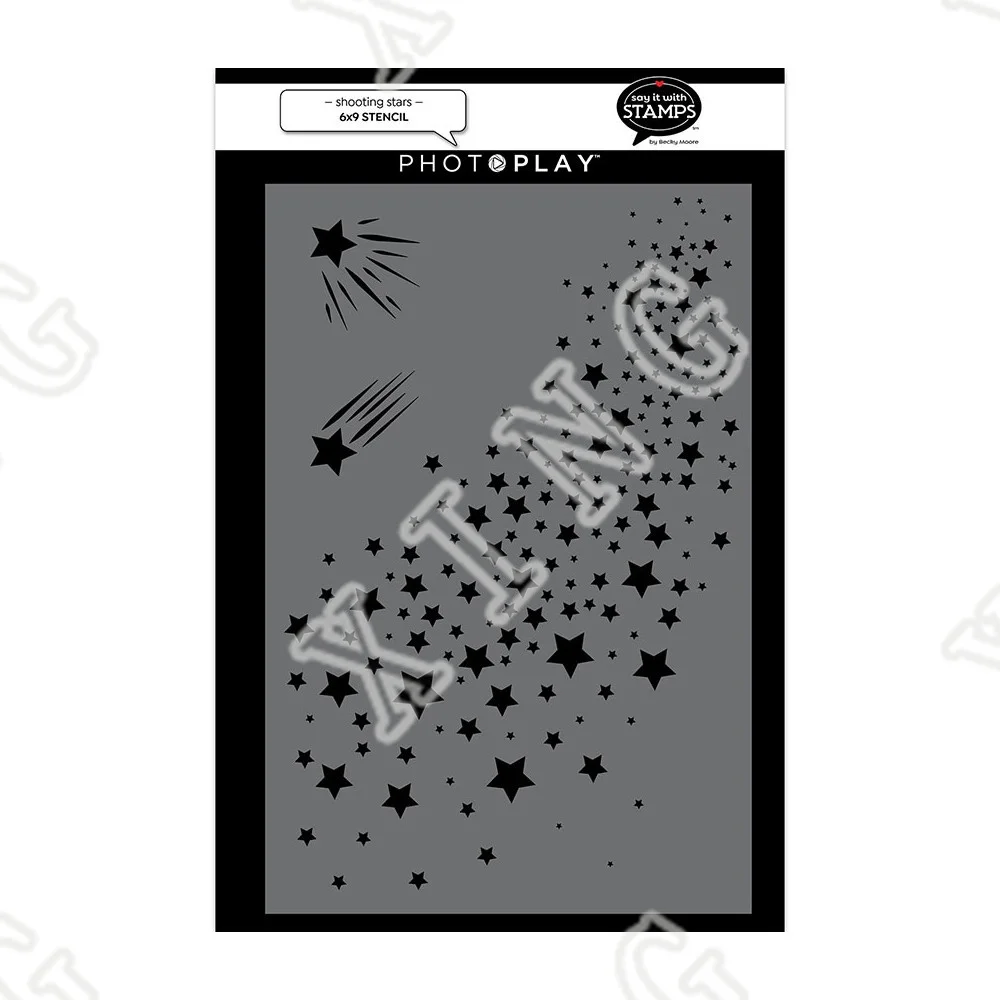 

2022 New Diy Greeting Card Handmade Painting Layering Stencils Shooting Stars Stencil Decorate Craft Coloring Embossing Template