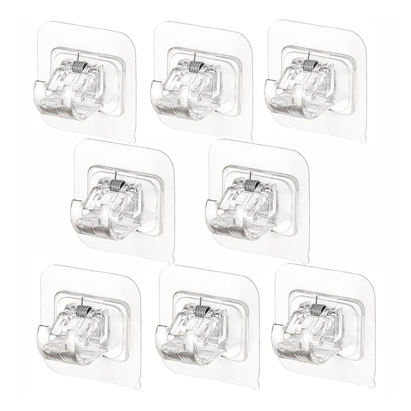 Карнизы для штор без сверла Кронштейны карнизов Крючки Без гвоздей Регулируемая