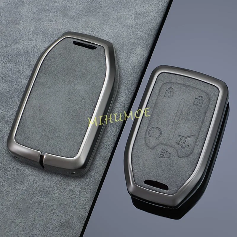 

Металлический кожаный автомобильный брелок для ключей, чехол-брелок для GMC Yukon Terrain Acadia Sierra 1500, Chevrolet Silverado Tahoe Suburban