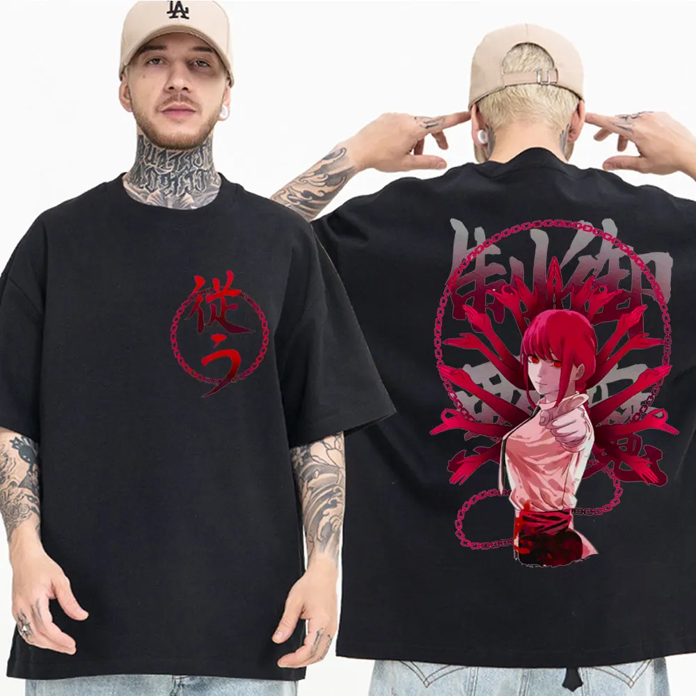 

Japan Anime Chainsaw Man Graphic T Shirt Men Women Fashion Cartoon Oversized T Shirts Summer Street Trend Short Sleeve T-shirts