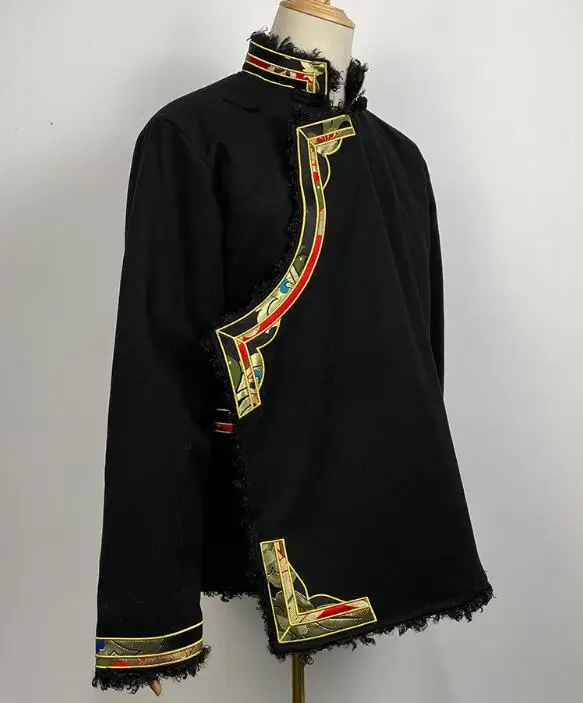 Chinese Tibetan Coat Men Winter Jacket Thick Ethnic Style