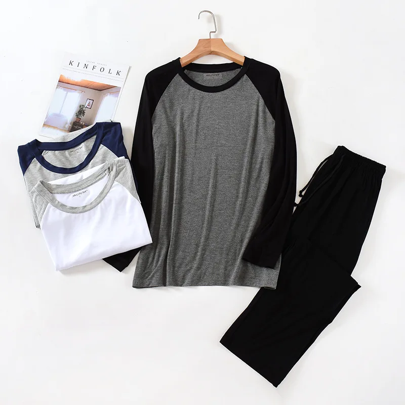 

Костюм мужской из модала с длинными рукавами и брюк