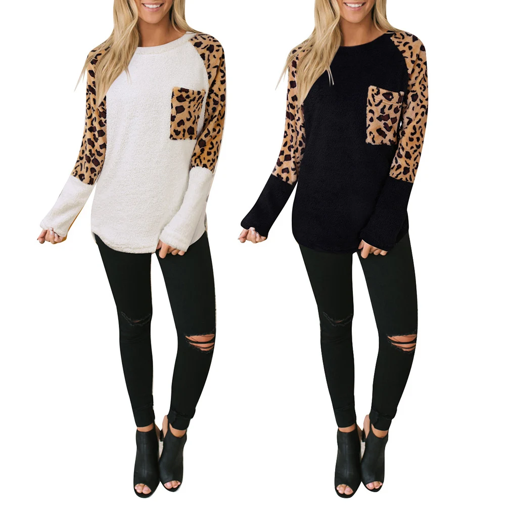 

Футболка женская осенняя с длинным рукавом и круглым вырезом