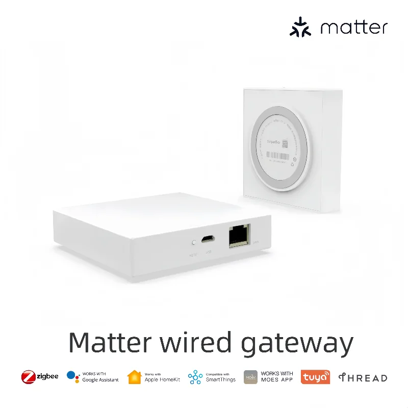 Фото Умный шлюз Tuya Matter и проводной шлюз Tuya Zigbee совместимы с HomeKit, Google Home, Alexa, SmartThings Zemismaryt №5