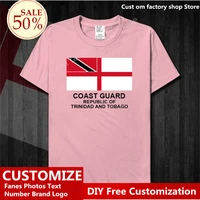 trinidad navy military tactical cotton t shirt custom jersey fans diy name number logo fashion hip hop loose casual t shirt