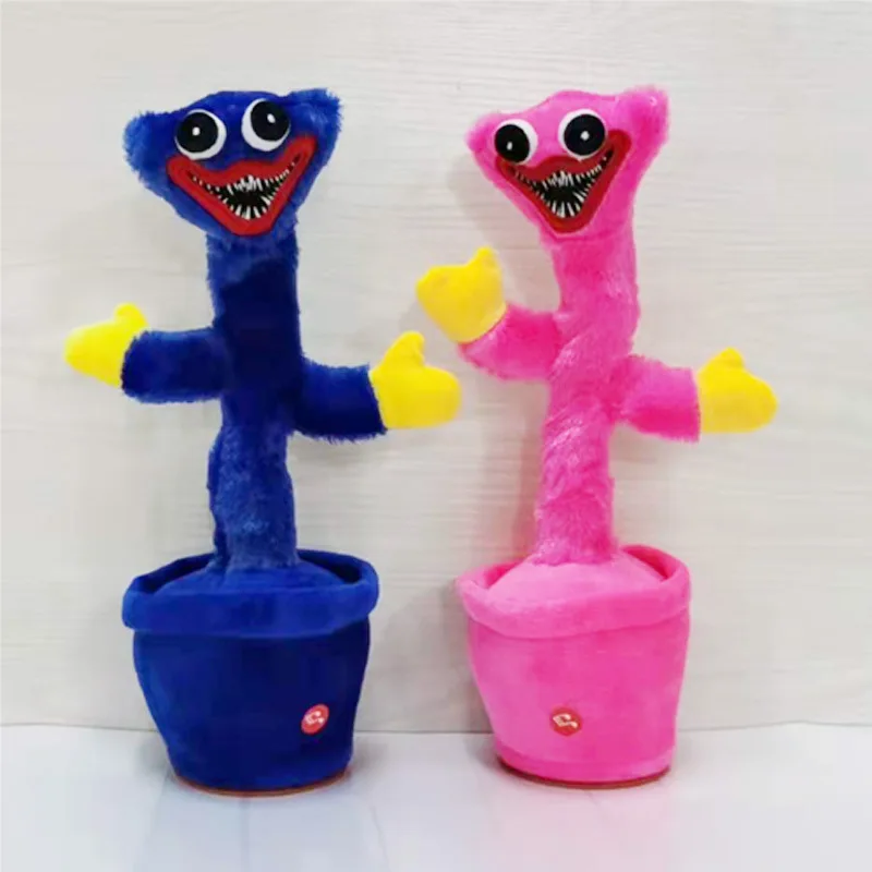 

Poppy Playtime Electric Plush Cartoon Singing And Dancing Cactus Sausage Monster Huggywuggys Doll Children Youth Gift