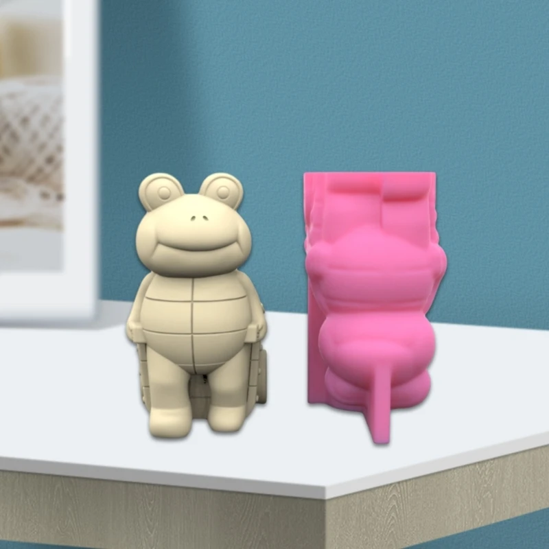 Милая лягушка держатель для ручек цветочный горшок смоляная форма сочные кашпо