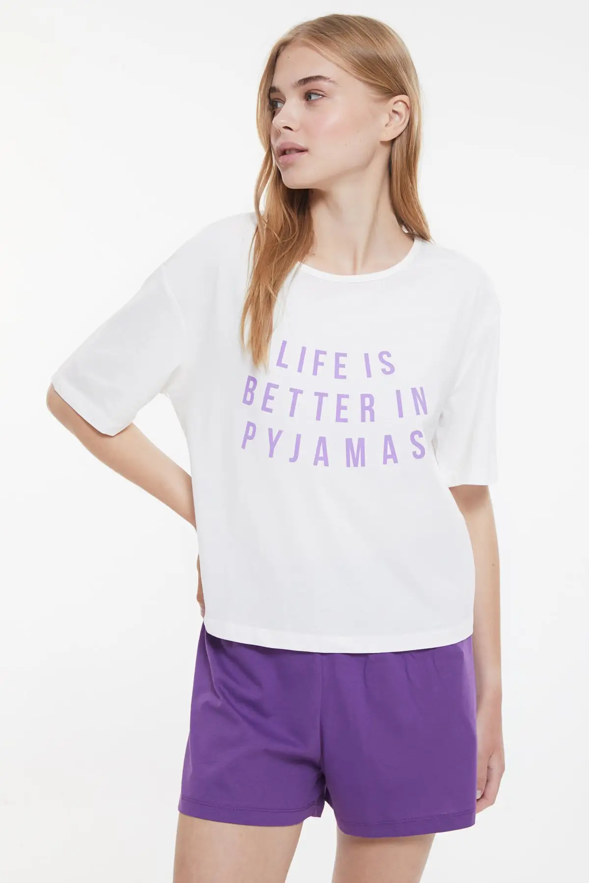 

Trendyol Printed Knitted Pajamas Set THMSS21PT0973