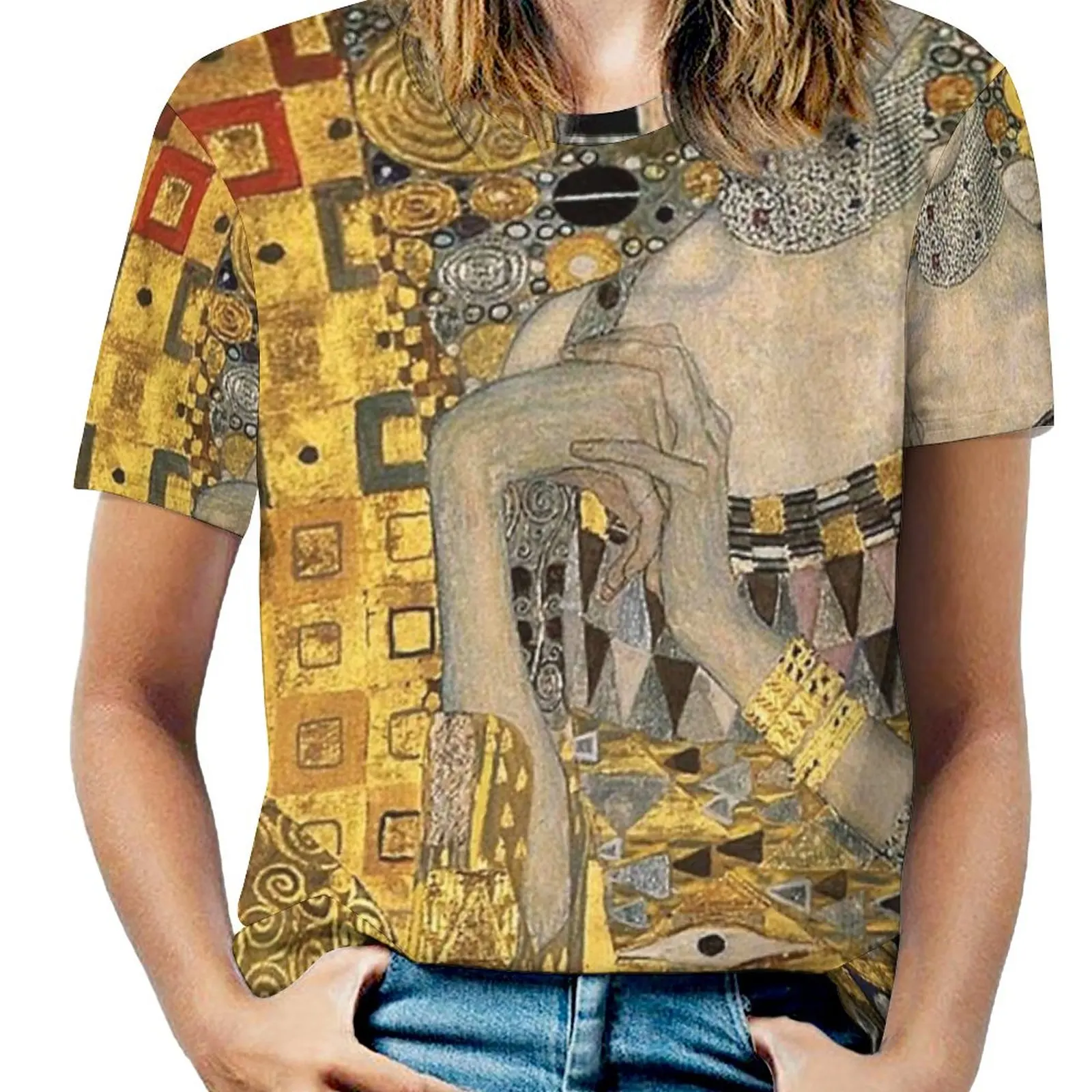 

Женская футболка с круглым вырезом, с коротким рукавом