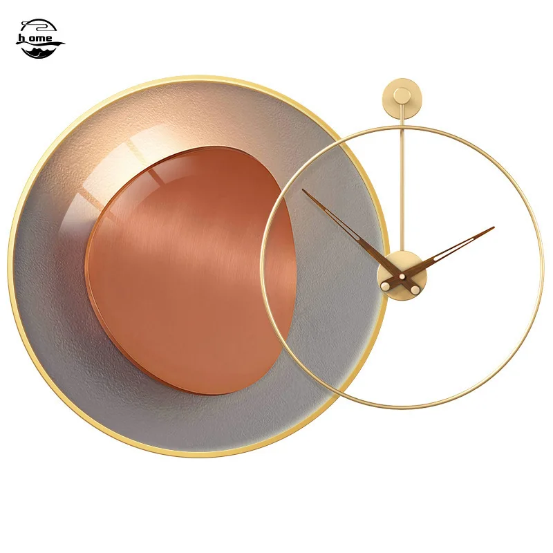 

Geometric Wall Clock Round Modern Luxury Crystal Porcelain Painting Clock Background Wall Decoration Wallclock Metallica Wanduhr