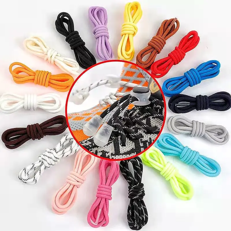 New Sneaker ShoeLaces Elastic No Tie Shoe Laces Stretching Lock Kids Adult Lazy Laces Quick Shoelace Shoestrings
