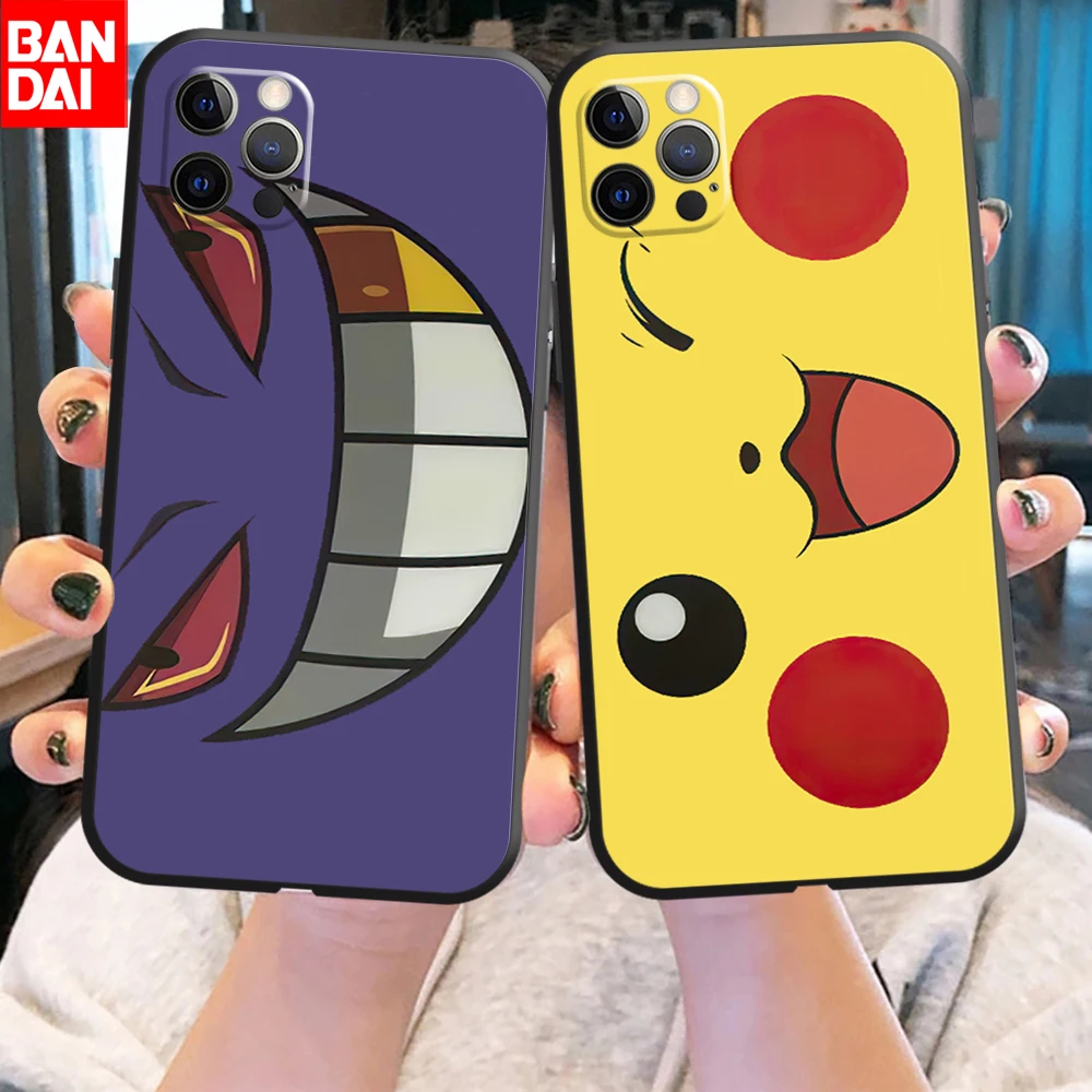 

Pokemon Pikachu Jenny Turtle Case For iPhone 12 13 Pro Max Mini 11 Pro Max X XR XS MAX SE2020 8 7 6 6S Plus Silicone Phone Cover