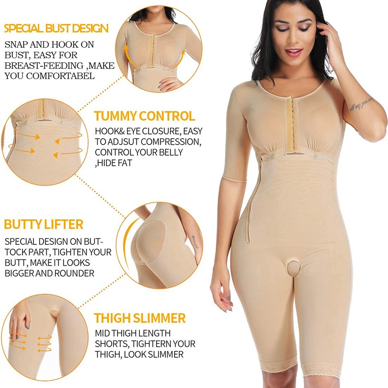 Body Shaper for Women Waist Trainer Corset Tummy Control Fajas Post Surgery Compression Butt Lifter Full Bodysuits Shapewear