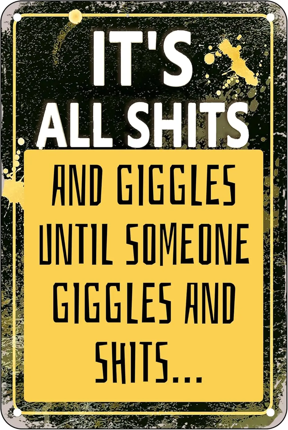 Забавный Metl Tn Sgn t's ll Shts Sgns ntge Bth Bthroom Lundry Декор комнаты Wll 12X16 nches