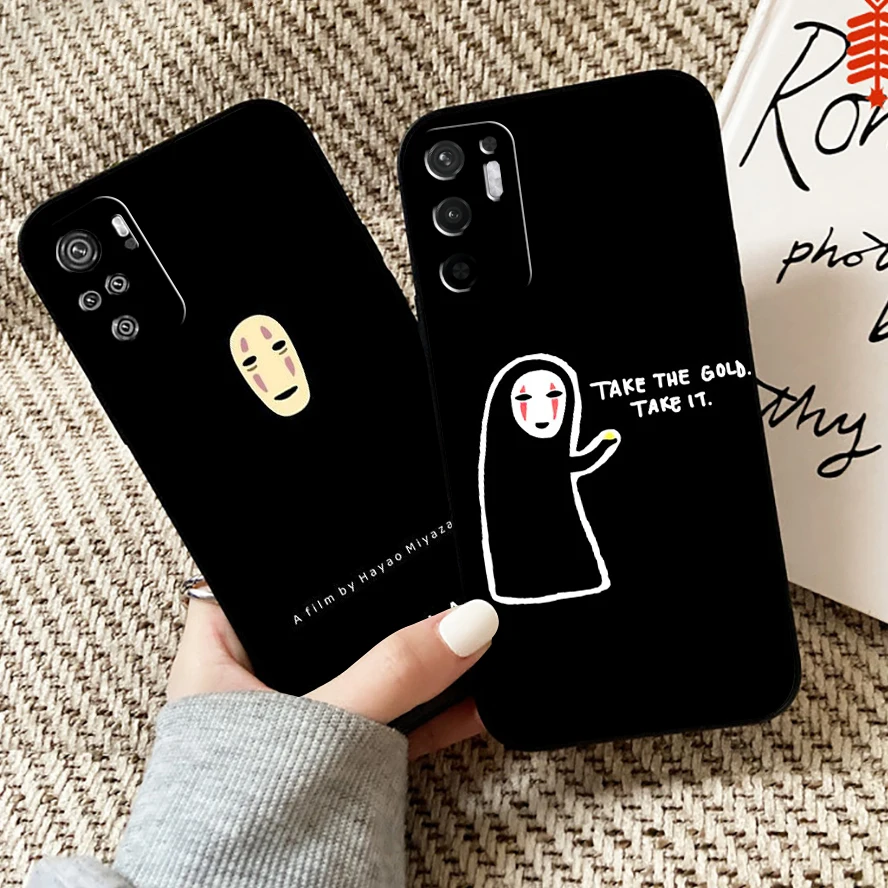 

Totoro Spirited Away No Face Man Phone Case For Xiaomi Redmi Note 10 10S 10T Pro For Redmi Note 10 5G Back Silicone Cover TPU