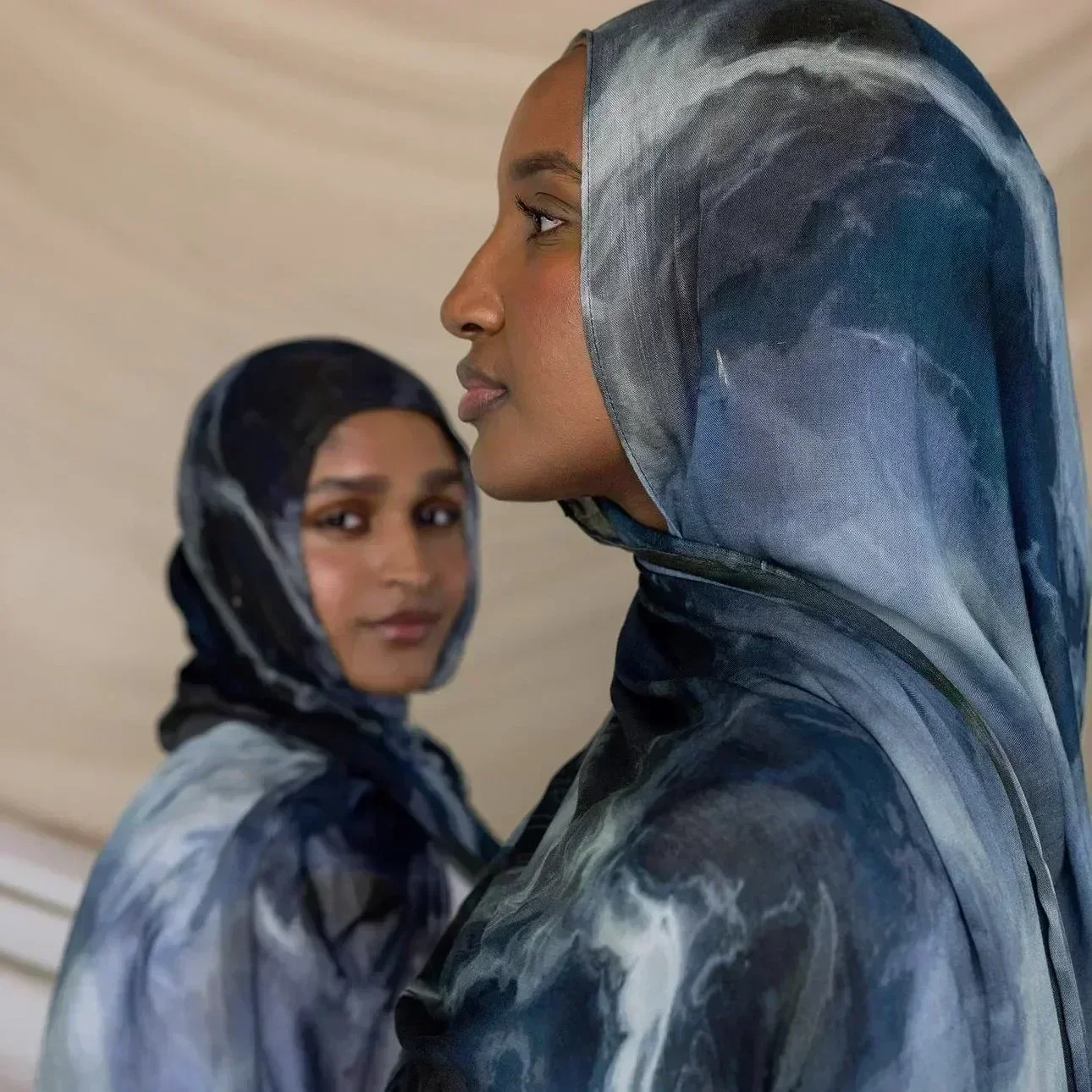 Модальный шарф-хиджаб с мраморным принтом хлопковая вискоза мягкая непрозрачная