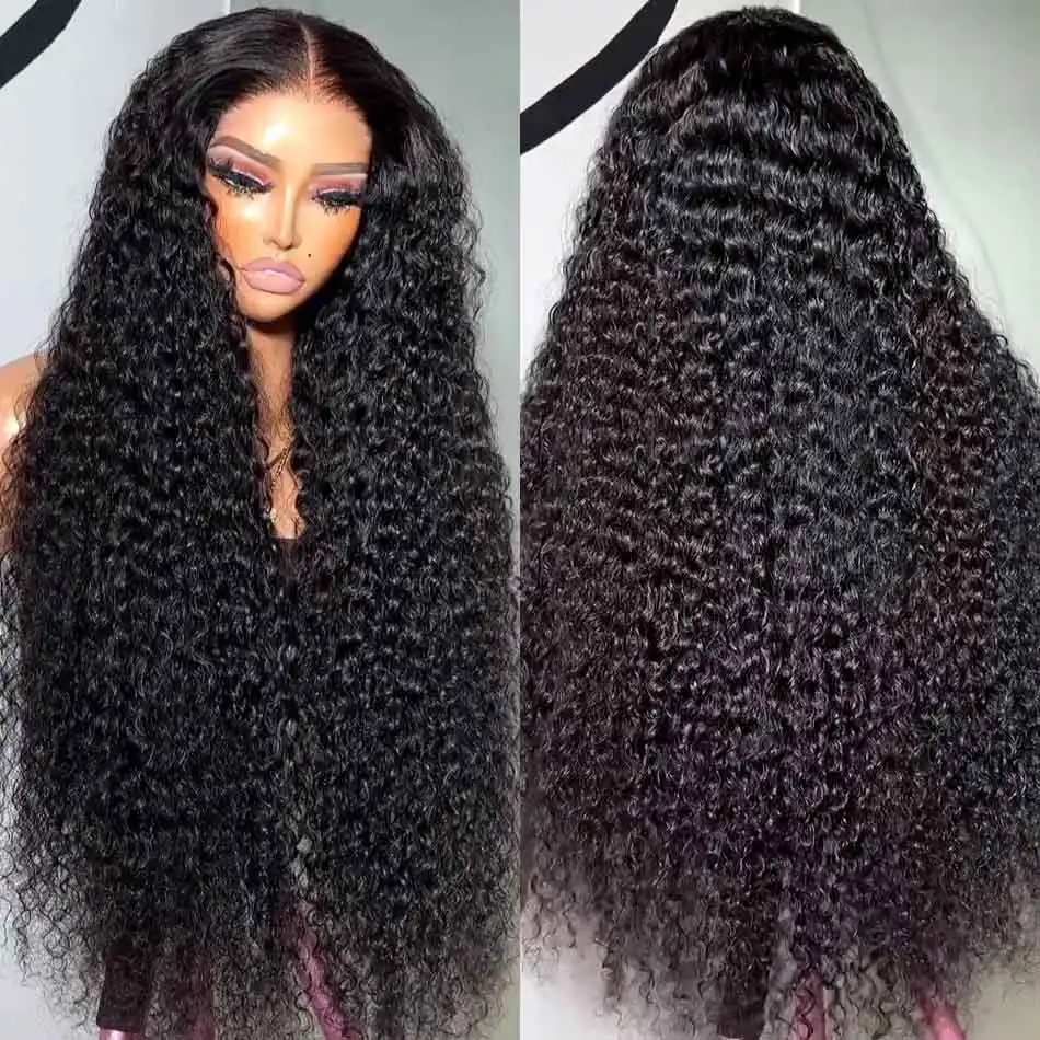 Парик Deep Wave 180 Плотность 13x4 HD Прозрачная Кружевная Передняя парик 34 40 дюймов