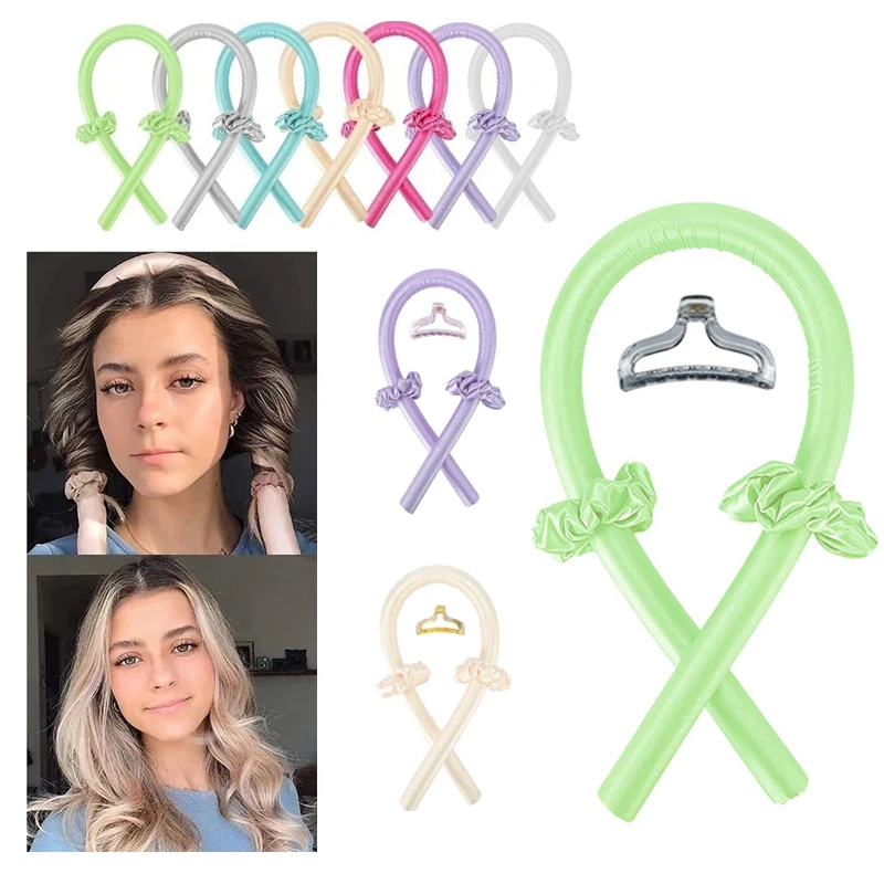 

Unheated Curly Hair Rod Band Unheated Silk Curly Hair Band Curler Sleep Soft Hair Band Lazy Hair Curler Hair Styling Tool