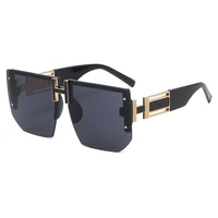 rimless square frame luxury sunglasses men women fashion shades uv400 vintage glasses