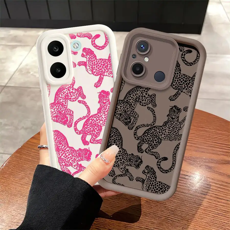 Фото Мягкий чехол для телефона Xiaomi Poco X3 X5 X4 GT M3 Pro Animal Leopard №5