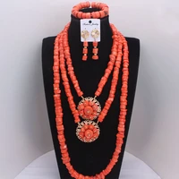 4ujewelry african jewelry for women traditional nigerian wedding jewellery set 2022 long necklace original coral beads
