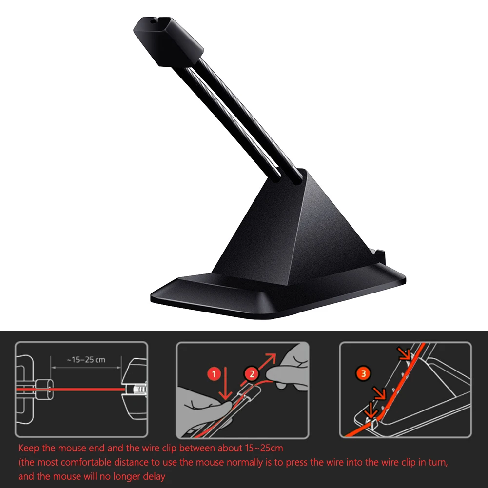 

Wired Mouse Cable Holder Bungee Cord Clip Flexible Mouse Cable Holder Mouse Playing Game for Office Computer PC Gamer