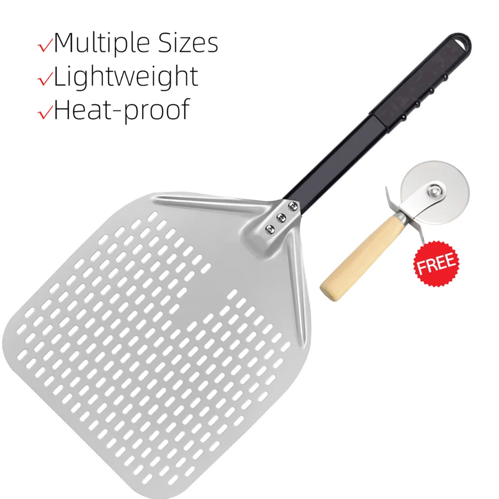 

Лопатка для пиццы, большая перфорированная Лопата для поворота, 12 дюймов, 10 дюймов, 14 дюймов, 13 дюймов