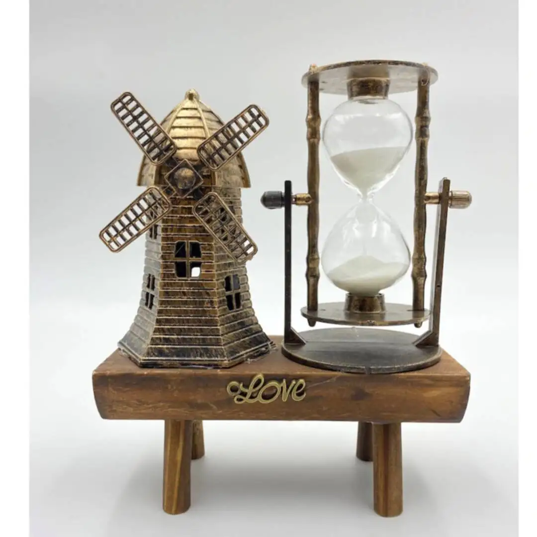 

Windmill Wooden Sand Clock Gift Ergonomic Design Practical Products