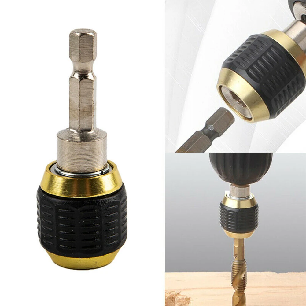 

50mm Hexagonal Shank Quick Coupling 1/4" Hex Self-Locking Connecting Rod Drill Bit Holder Drill Chuck Adapter Power Tools