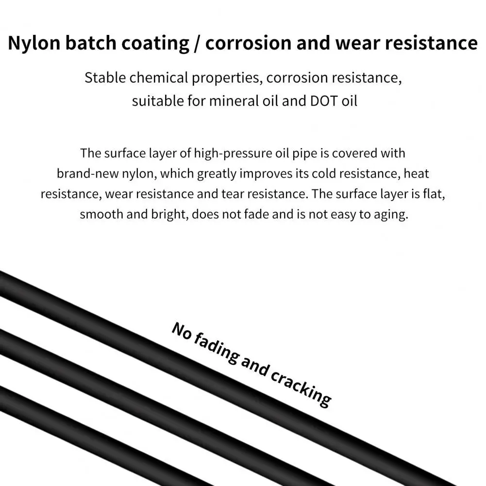 

Practical Bicycle Oil Tube High Strength Nylon Bike Disc Brake Hose Practical Bicycle Oil Hose Set