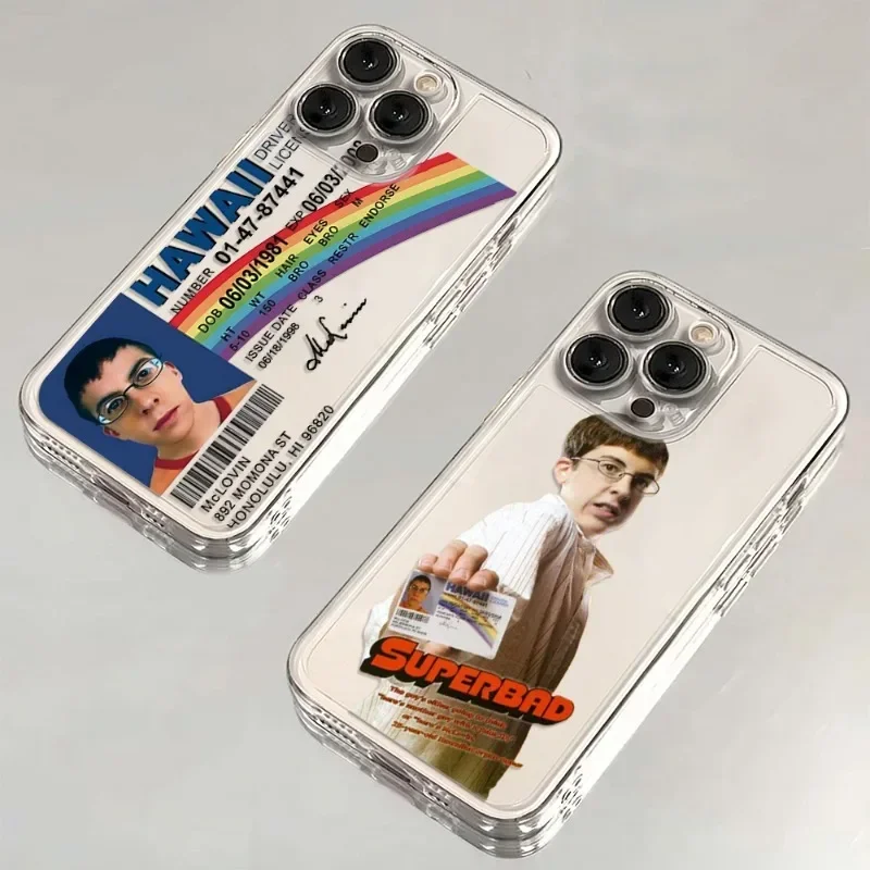 Фото Прозрачный мягкий чехол Mclovin Movie Superbad для iPhone 17, 16, 15, 14, 13, 12, 11 Pro Max, Mini, 16E, 7 Plus №3