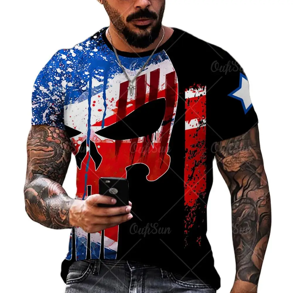 

3D Print Men's Tshirts Summer Fashion Soldier Army Veteran Loose O-Neck Short Sleeve Casual Oversized t-shirt Men Clothing Tops