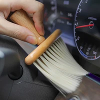 car air outlet dust brush car good things artifact dashboard detailing sweeping dust remover soft bristles solid wood brushes