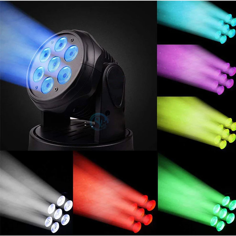 Светодиодный светильник с подвижной головкой 7*18 Вт RGBW 4 в 1 сценический луч