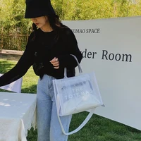 2022 trend luxury brand tote bags new famous designer handbags pvc large shopper lady shoulder crossbody bags for beach bolso de