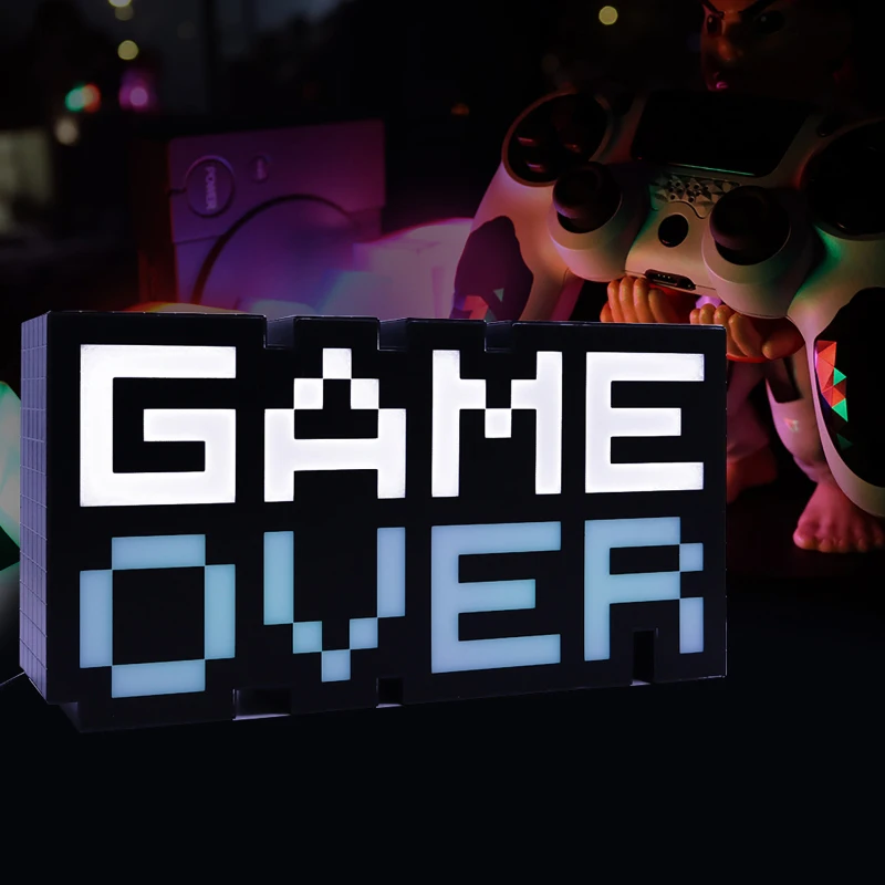

GAME OVER Music Rhythm Light Breathing Night Light Game Atmosphere Light Desktop Decorative Light LED