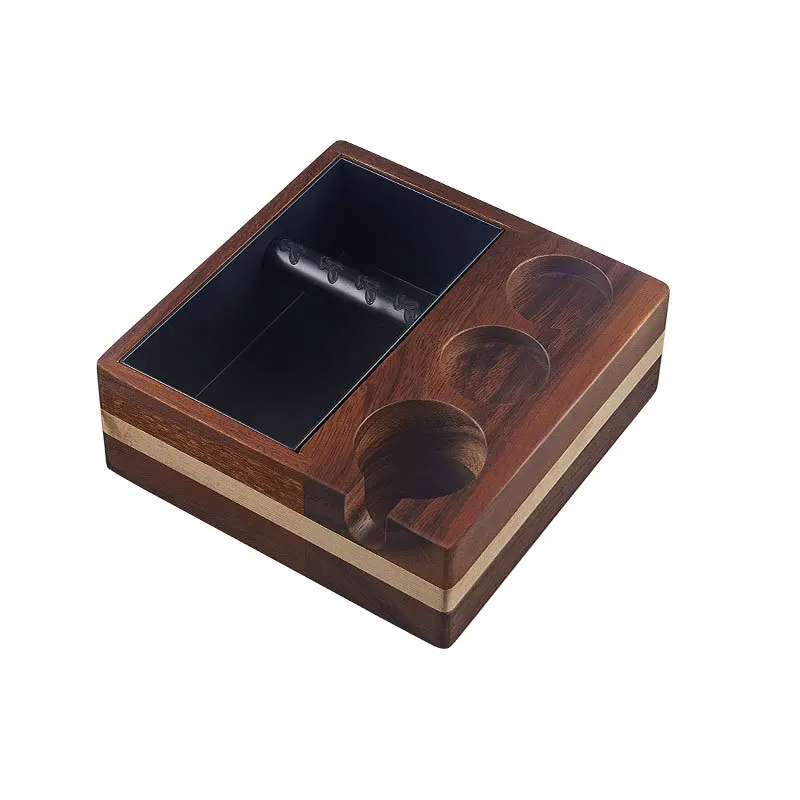 

Лидер продаж, подставка для темпера для кофе эспрессо, многофункциональный деревянный держатель для темпера для кофе с ведром для кофейной ...