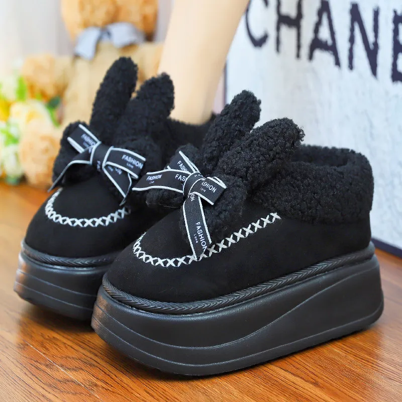 Повседневная женская обувь сабо на платформе мягкие криперы зимние удобные