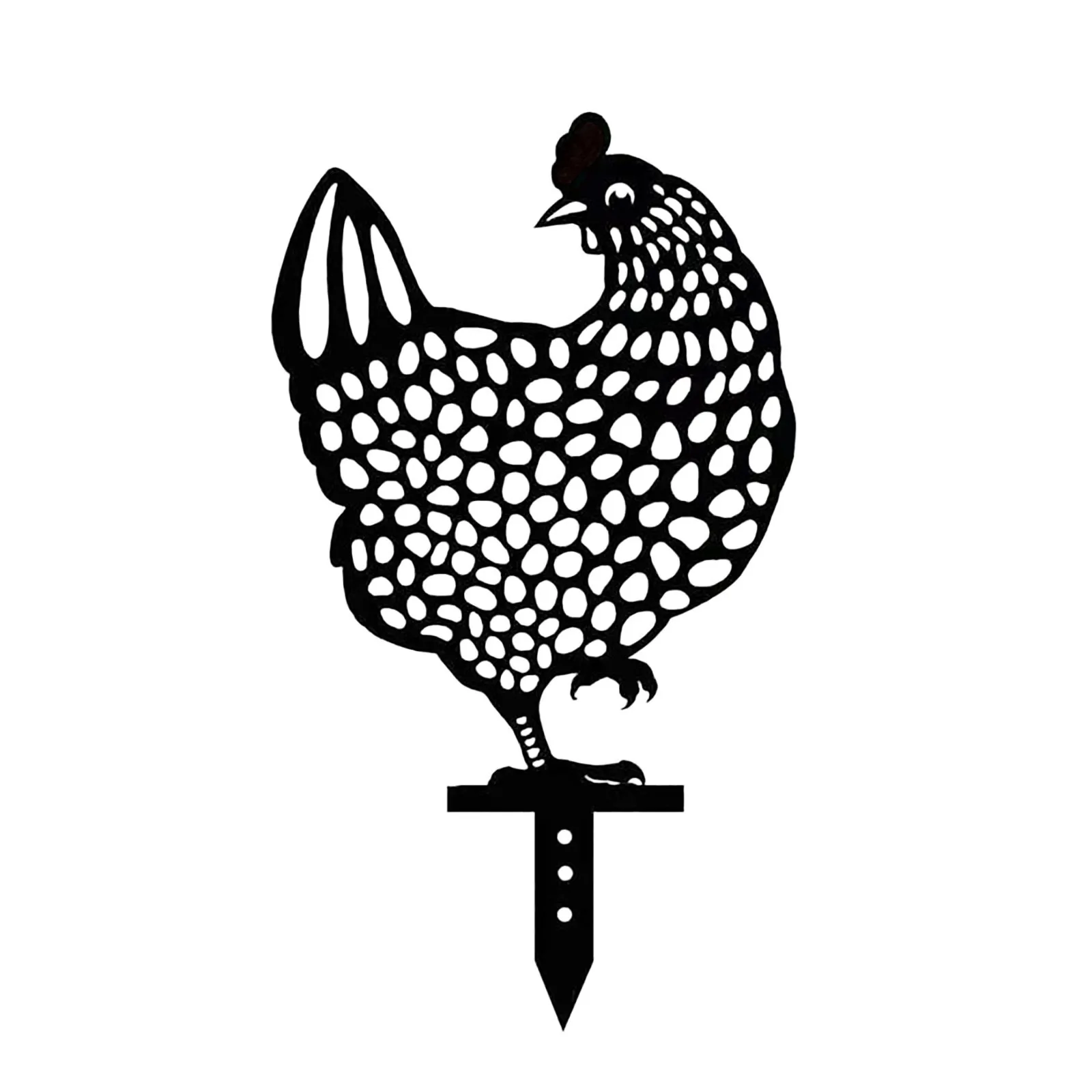 

Garden Ground Cover Fabric Staples Garden decoration Outdoor Garden Backyard Lawn Stakes Metal Hen Yard Decor Easter Sign