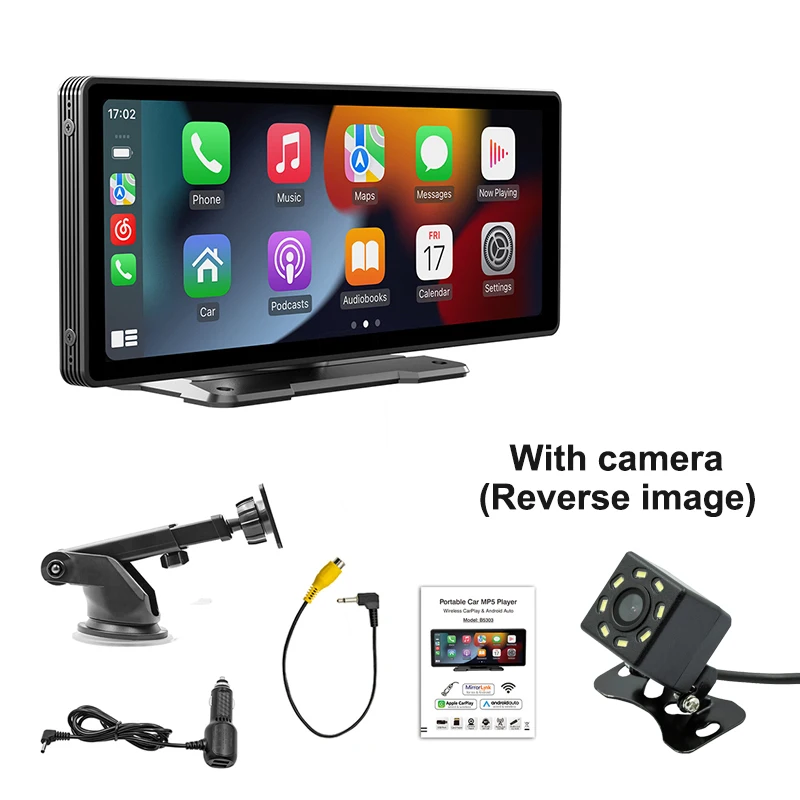 

10,26 дюймовый автомобильный плеер беспроводной Bluetooth CarPlay Android автомобильный мультимедийный сенсорный экран портативный автомобильный MP5 для Apple Huawei Xiaomi