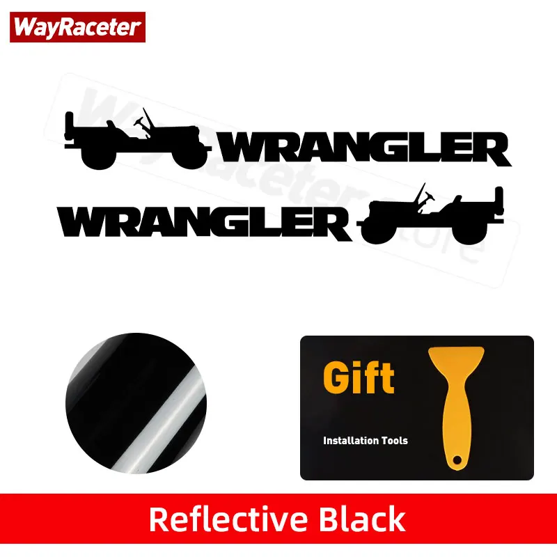 

2 шт. боковая наклейка на корпус, светоотражающая виниловая наклейка на корпус 80-летия для Jeep Wrangler JK JL TJ YJ CJ Unlimited Sport Rubicon