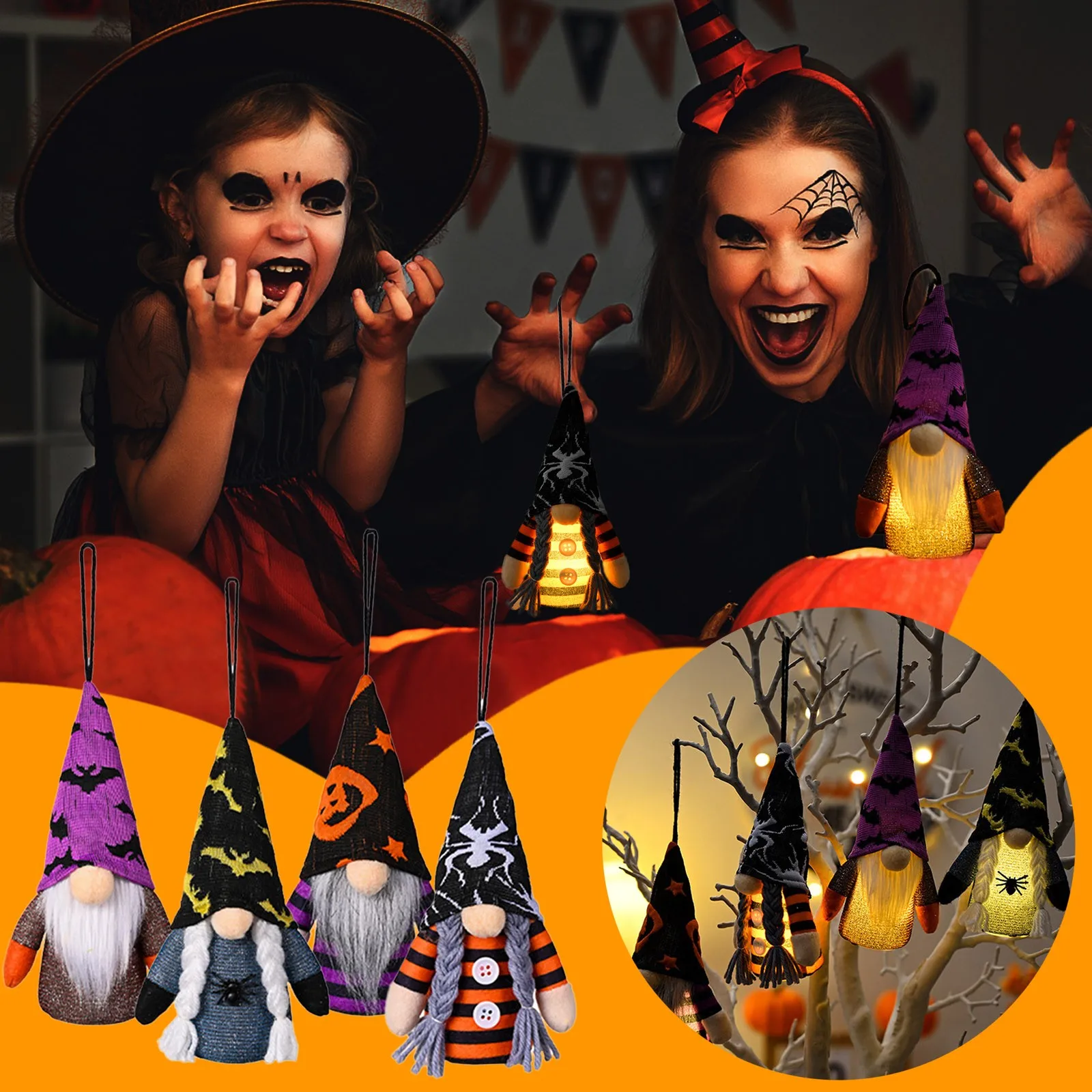 

Doll Home Dwarf Halloween Dwarf Multicolored Christmas Ornaments 12 Ornaments for Christmas Tree Christmas Ornaments