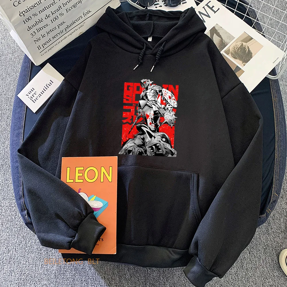 

Goblin Slayer Streetwear Women Cartoon Anime Character Printed Hoodies Long Sleeves Hip Hop Oversized Loose Sweatshirts Casual