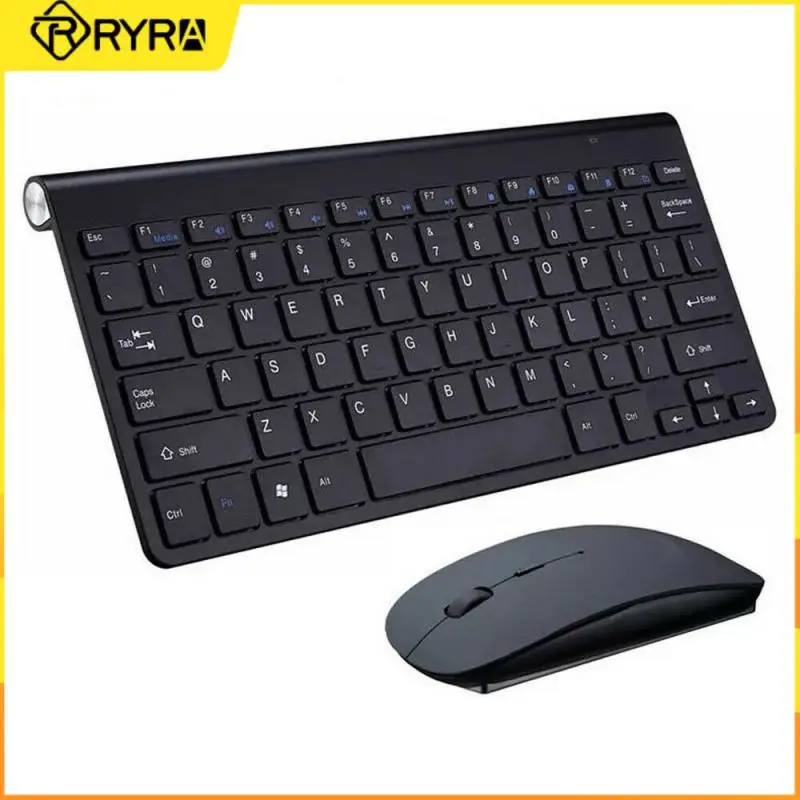 

RYRA Mini Wireless Keyboard And Mouse Set with USB receiver Waterproof 2.4G quiet thin type keyboard mouse set For PC Computer