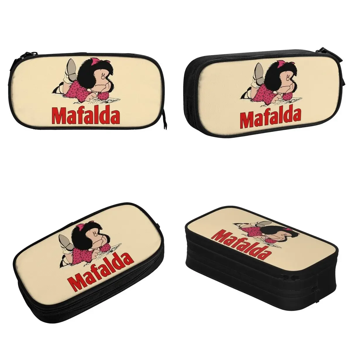 Mafalda Quino Humoriste мультяшный пенал модная винтажная сумка с юмором для студентов