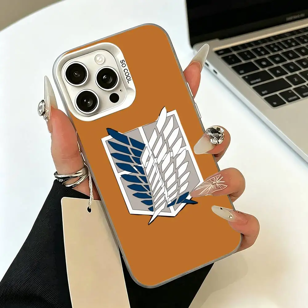 Чехол для телефона Attack on Titan -n Hot-Anime для iPhone 17 Air 16 15 14 13 12 11 Pro Max, белый, серебристый, жесткий чехол (art.: 3920dbb8eaea4) - 3920dbb8eaea4